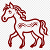 Horse Stencil In SVG, PNG, PDF And DXF Formats