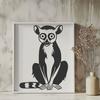 Beautiful Lemur Artwork - Free PNG