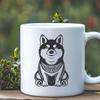 Sitting Shiba Inu Digital Art - Free PNG