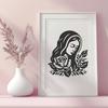 Unique Virgin Mary In SVG, PNG, PDF And DXF File Formats - Free