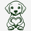 Weimaraner Vector Drawing In SVG, PNG, PDF And DXF Formats