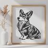 Free Unique Welsh Corgi Digital Drawing DXF - Commercial Use