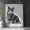 Artistic Corgi - Vinyl PNG