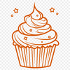 Creative Cupcake Printable Image In PDF For Free Download