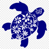 Artistic Sea Turtle Vector Illustration