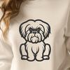 Beautiful Sitting Shih Tzu Vector Art