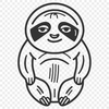 Free Sloth In SVG, PNG, PDF And DXF File Formats - Free