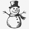 Artistic Snowman In PNG - Free Download