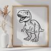 Unique Dino Vector Drawing SVG - Free Download