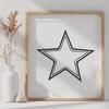 Star Simple Line Drawing In PNG & SVG - Free Digital Download