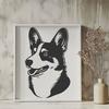 Beautiful Dog Illustration - Free DXF Download