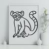 Artistic Lemur - Sublimation PNG