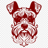 Ornate Miniature Schnauzer Digital Art In SVG For Free Download