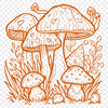 Artistic Mushroom Vector Craft File - Free PNG