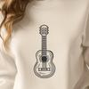 Free Vector Guitar Design A detailed illustration of a guitar, suitable for vector art design.