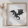 Dragon Design In SVG, PNG, PDF And DXF File Formats