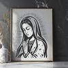 Our Lady Of Guadalupe Digital Drawing In SVG, PNG, PDF And DXF Formats