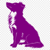 Sitting Shetland Sheepdog Template - SVG Free Download