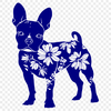 Floral Standing Dog Design