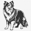 Artistic Shetland Sheepdog DXF - Free Commercial Use Download