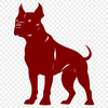 Standing Pitbull Decal - DXF Free Download