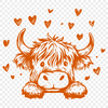 Highland Cow Digital Art In PNG & SVG - Free Digital Download