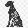 Floral Great Dane In SVG Free Commercial Use Download