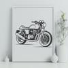 Motorcycle Digital Art In PNG & SVG - Free Digital Download