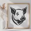 Pig In SVG Format - Free Commercial Use License