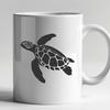 Sea Turtle Illustration In DXF File Format For Free Download