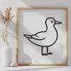 Free Sea Gull DXF - For Procreate Project