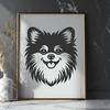 Artistic Pomeranian In DXF Free Commercial Use Download