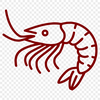 Shrimp Artwork In SVG, PNG, PDF And DXF Formats