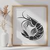 Artistic Prawn In DXF Free Commercial Use Download