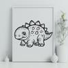 Cute Baby Dinosaur Digital Artwork