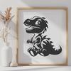 Artistic Baby Dinosaur - Laser Engraver PDF