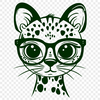 Big Cat Digital Art In SVG, PNG, PDF And DXF Formats