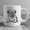 Beautiful Bulldog In DXF Free Commercial Use Download