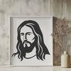 Beautiful Jesus PNG - For Laser Cutter Project