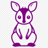 Artistic Kangaroo Clipart - Free PNG Download