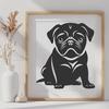 Beautiful Pug Digital Artwork