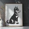 Free Sitting Puppy Printable Artwork