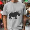 Stunning Rhino Illustration A high-quality SVG illustration of a rhinoceros, ideal for crafting and design projects.