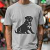 Stunning Sitting Rottweiler Printable Image