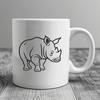 Cute Rhino SVG, PNG, PDF And DXF Files