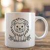 Cute Sitting Lion PDF