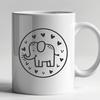 Cute Standing Elephant In SVG - Commercial Use