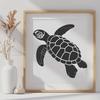 Artistic Sea Turtle In PDF For Free Download