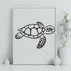 Artistic Sea Turtle Printable Artwork In SVG For Free Download