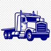 Semi Truck SVG, PNG, PDF And DXF Files